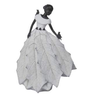 Ballerina Polyresin Weiß 37,7 cm – Dekofigur elegant - stilundkontur.de